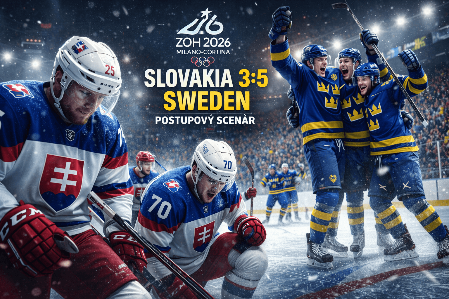 Slovensko prehralo so Švédskom 3:5, stále má šancu na priamy postup